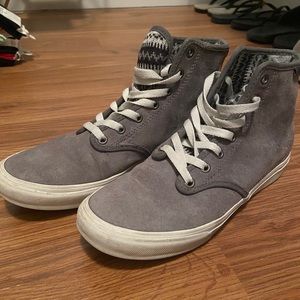 SOLD Gray High Top Vans with Knit Sweater Tongue